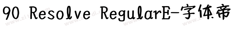 90 Resolve RegularE字体转换